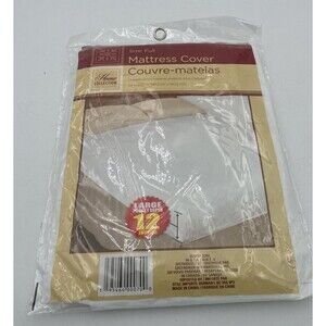 Full Size Fitted Mattress Cover White 54" x 75" Waterproof Protection